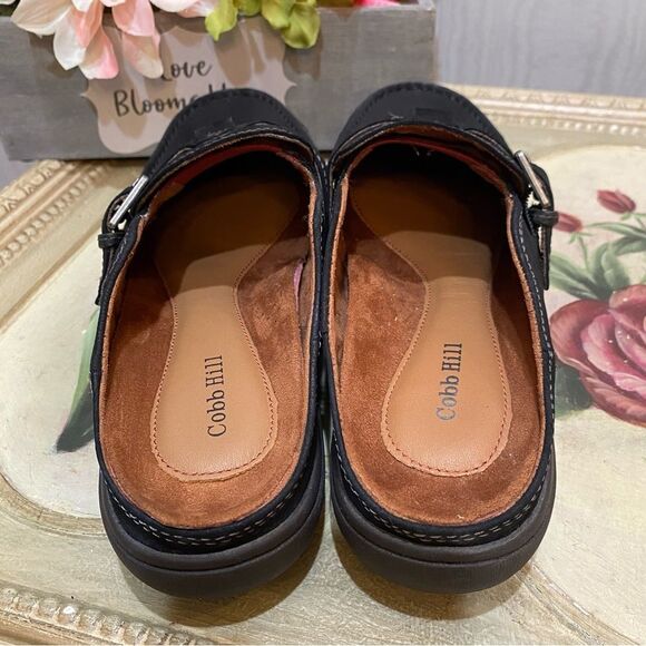 Cobb Hill Rockport Women’s Bailee Slide Black Suede Leather Sz 8 - Picture 6 of 12